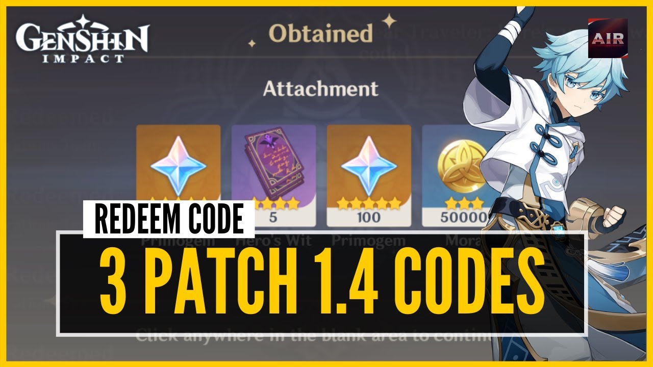 Genshin Impact 300 Gems Patch 1 4 REDEEM CODE Claim Before