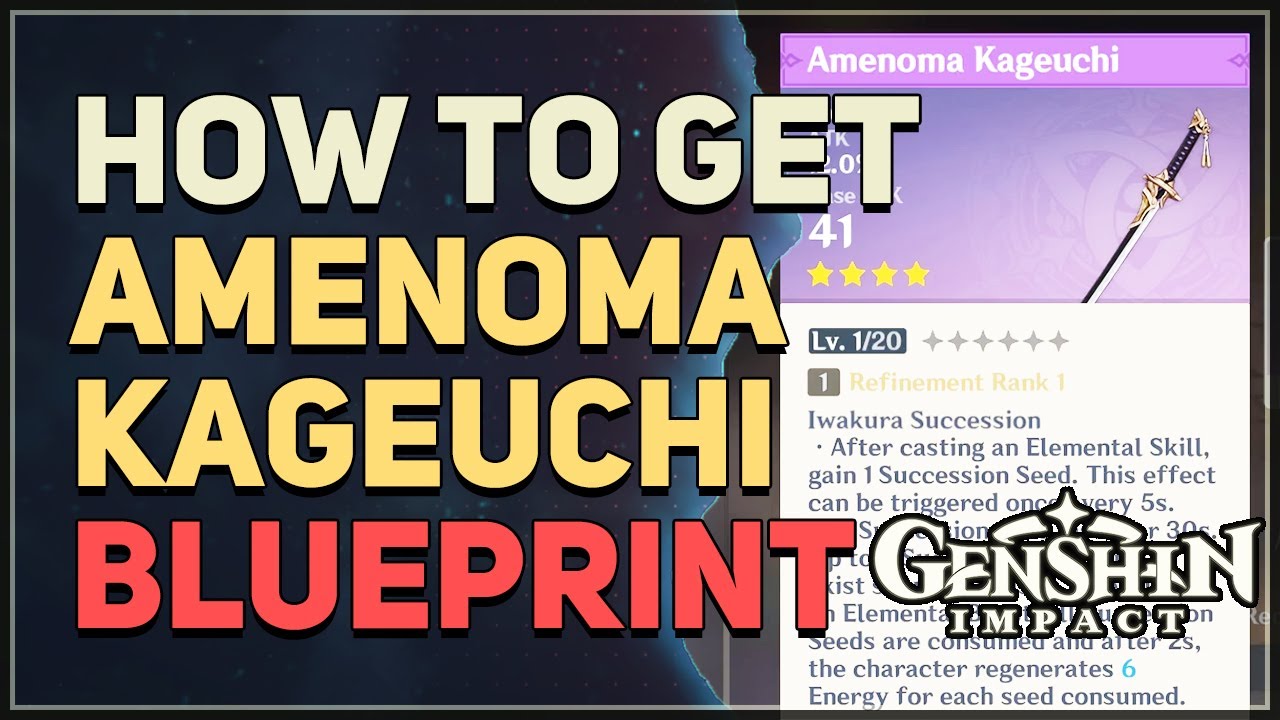 How To Get Amenoma Kageuchi Inazuma Sword Craft Blueprint Genshin