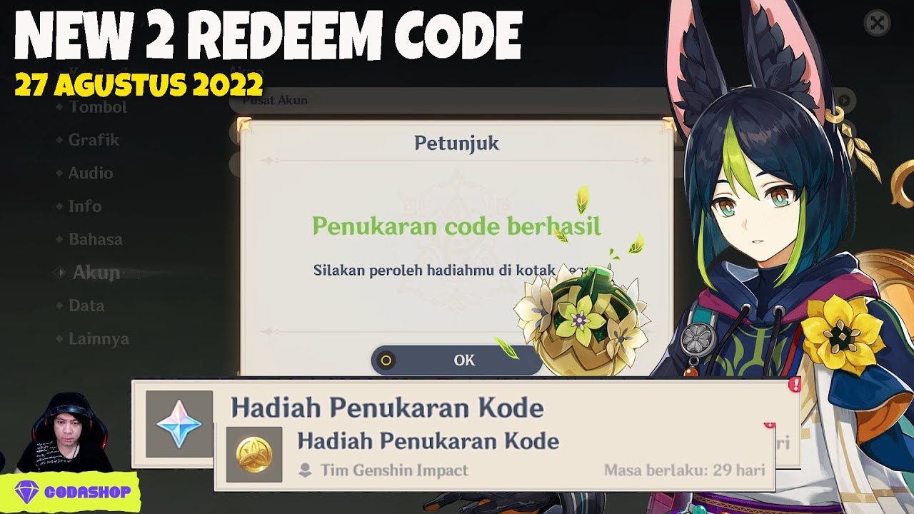 Redeem Code Baru Genshin Impact V Genshin Impact Videos