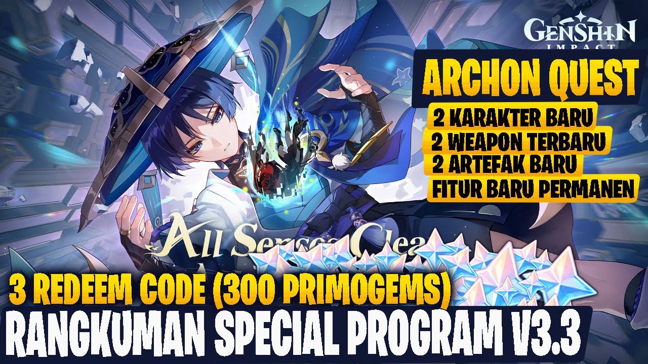 Buruan 3 Redeem Code 300 Primogems Rangkuman Special Program