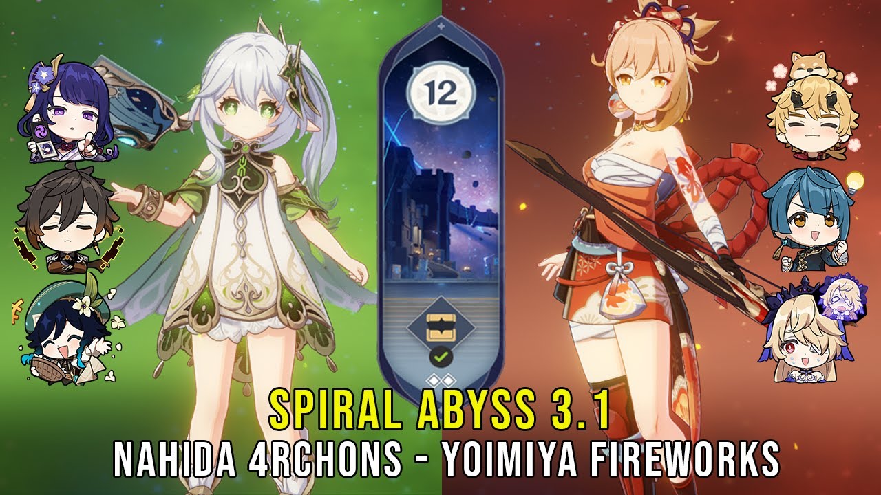 C Nahida Archon Team And C Yoimiya Fireworks Genshin Impact Abyss