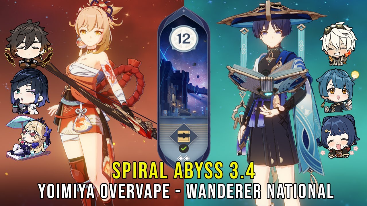 C0 Yoimiya Overvape And C1 Wanderer National Genshin Impact Abyss 3 4