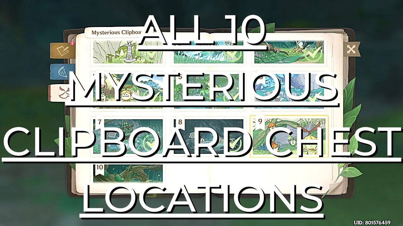 All 10 Mysterious Clipboard Chest Locations Chest Guide Genshin