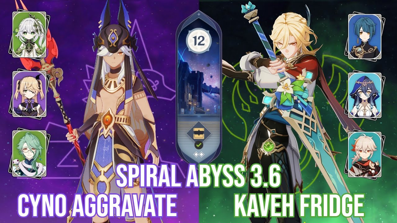 C0 Cyno Aggravate And C6 Kaveh Fridge Genshin Impact Abyss 3 6