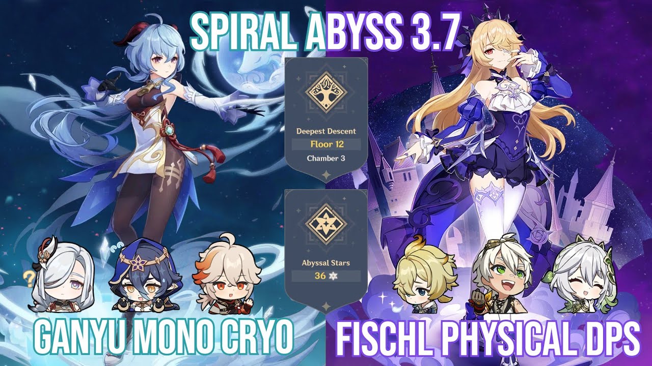 C Ganyu Mono Cryo C Fischl Physical Dps Genshin Impact Abyss