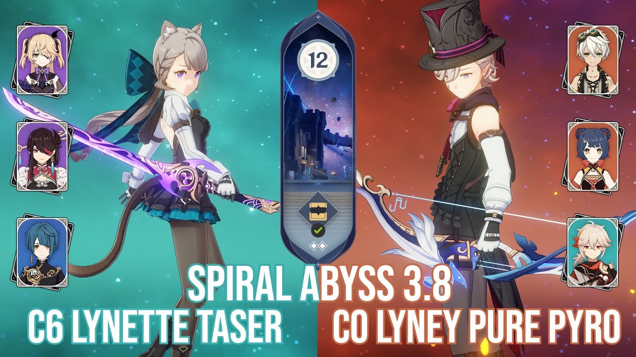 C6 Lynette Taser C0 Lyney Pure Pyro Genshin Impact Abyss Version 4