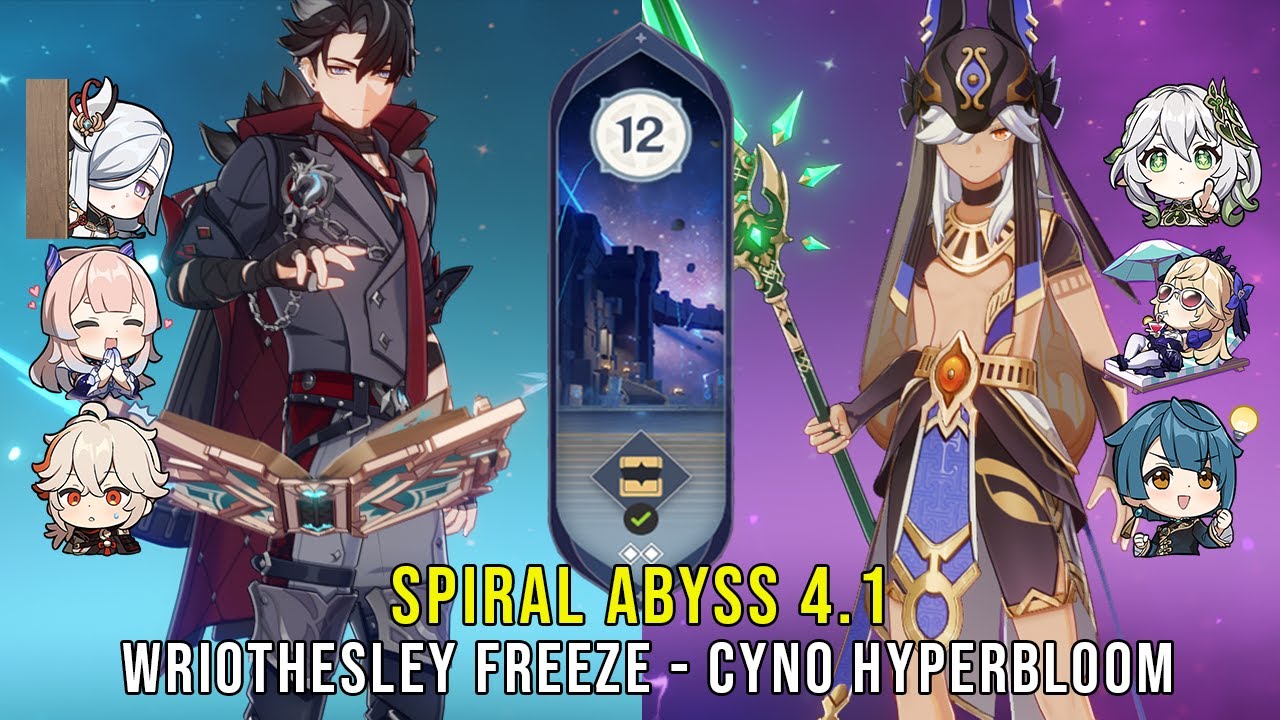 C0 Wriothesley Freeze And C1 Cyno Hyperbloom Genshin Impact Abyss 4 1