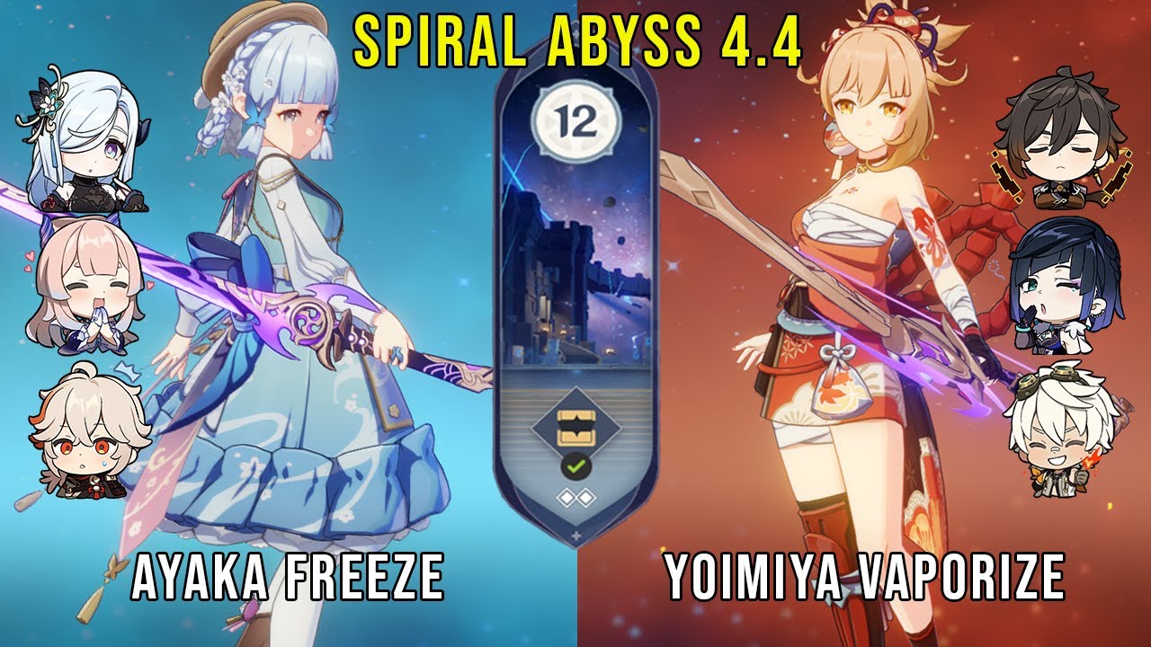 C Ayaka Freeze And C Yoimiya Vaporize Genshin Impact Abyss