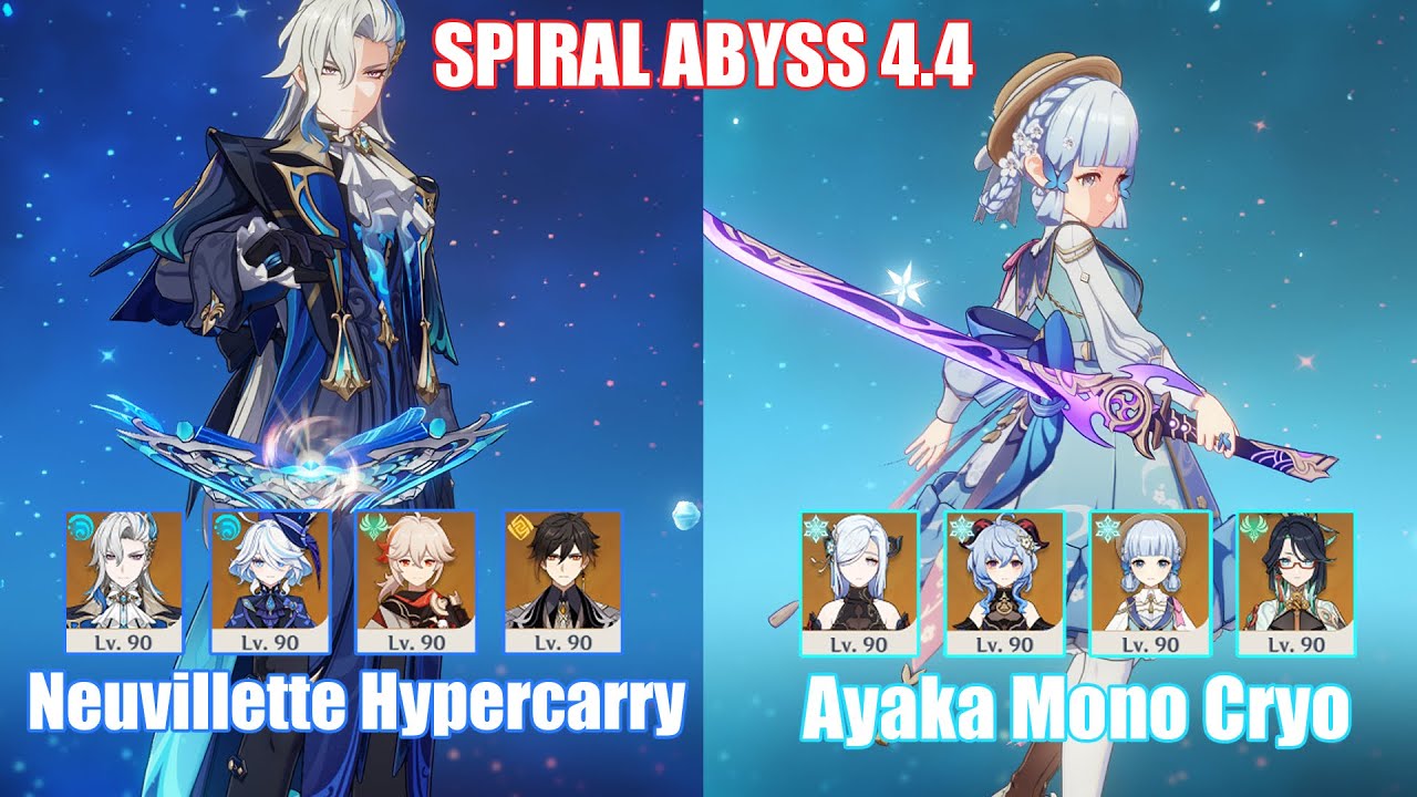 C0 Neuvillette Furina Hypercarry C0 Ayaka Xianyun Mono Cryo Spiral