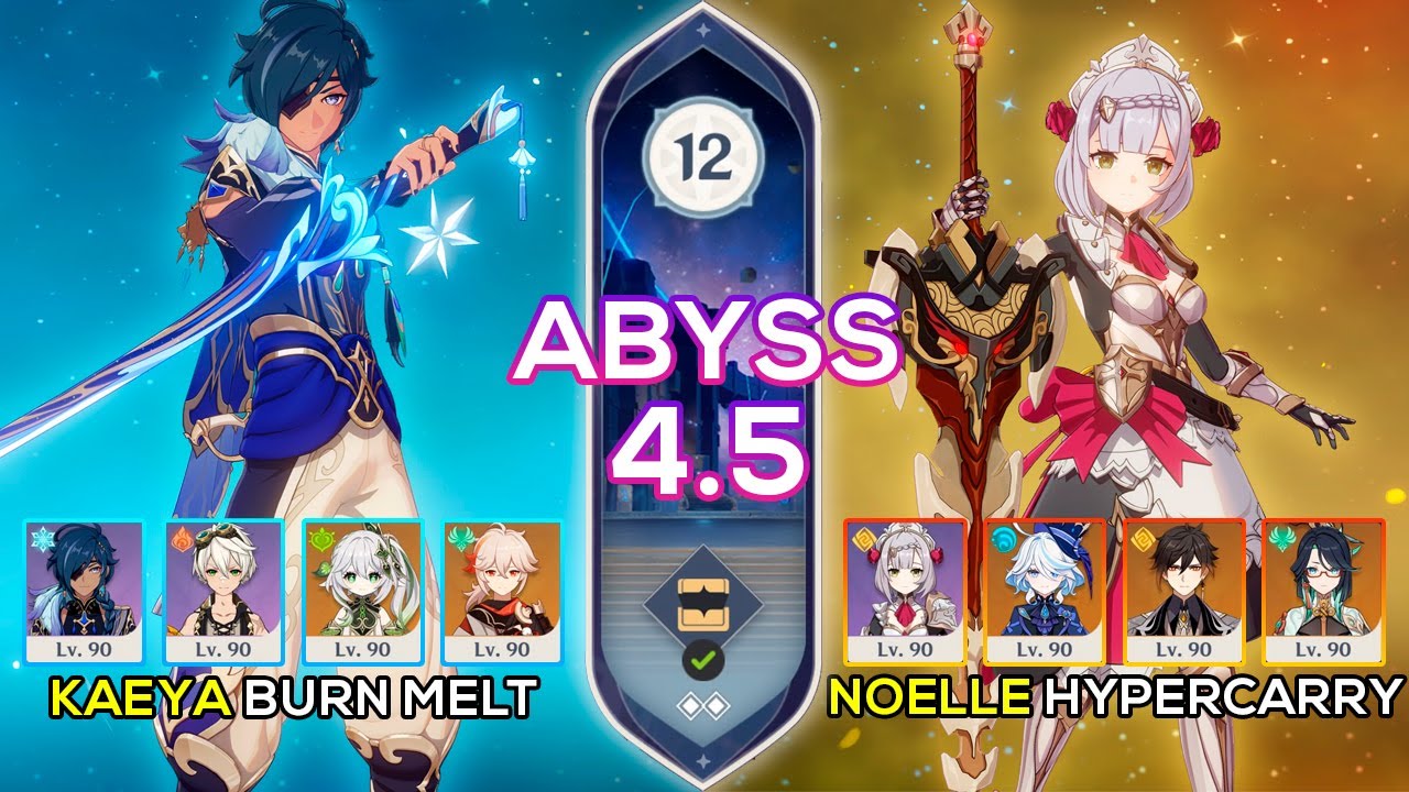 C3 Kaeya Burn Melt C6 Noelle Hypercarry Spiral Abyss 4 5 Genshin