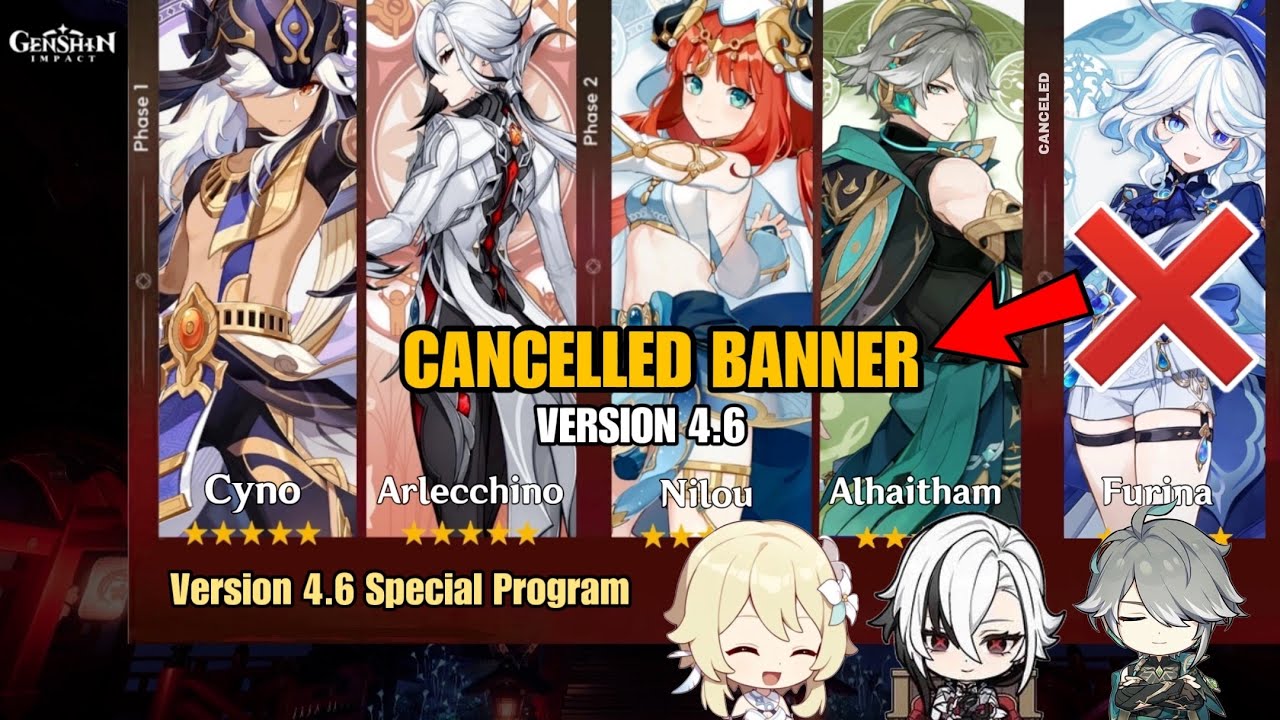 New Update Version Banners Changes Furina Cancelled