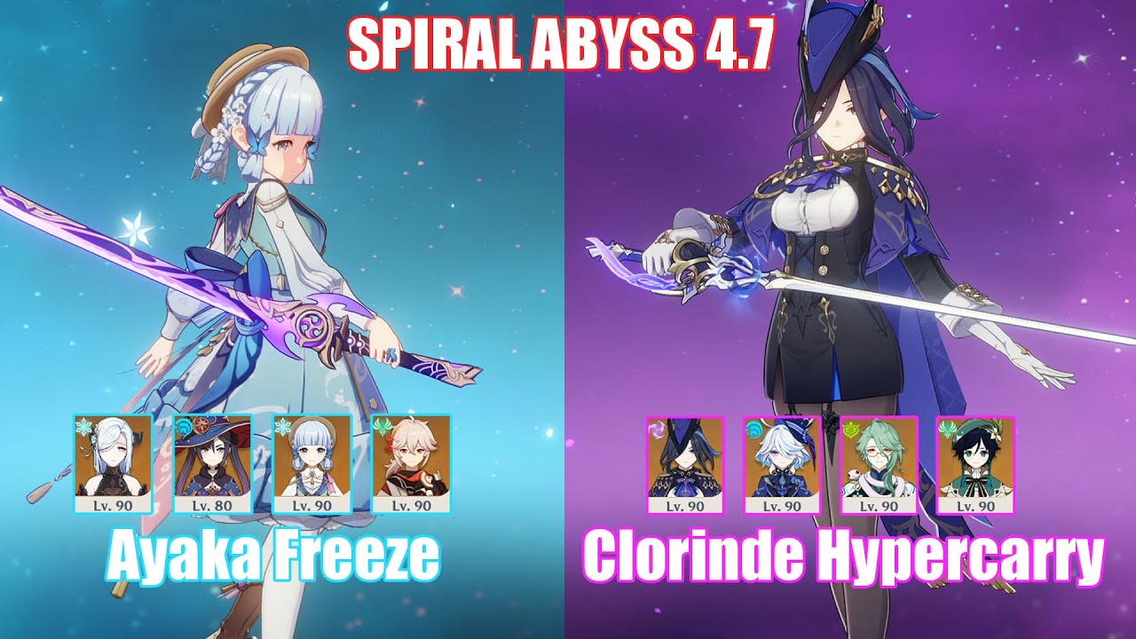 C Ayaka Freeze C Clorinde Hypercarry Spiral Abyss Genshin