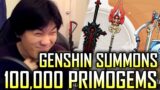 100,000 PRIMOGEMS ON WISHES (Staff of Homa) | Genshin Impact Summons