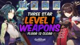 Floor 12 But My Weapons Are Level 1 | Genshin Impact