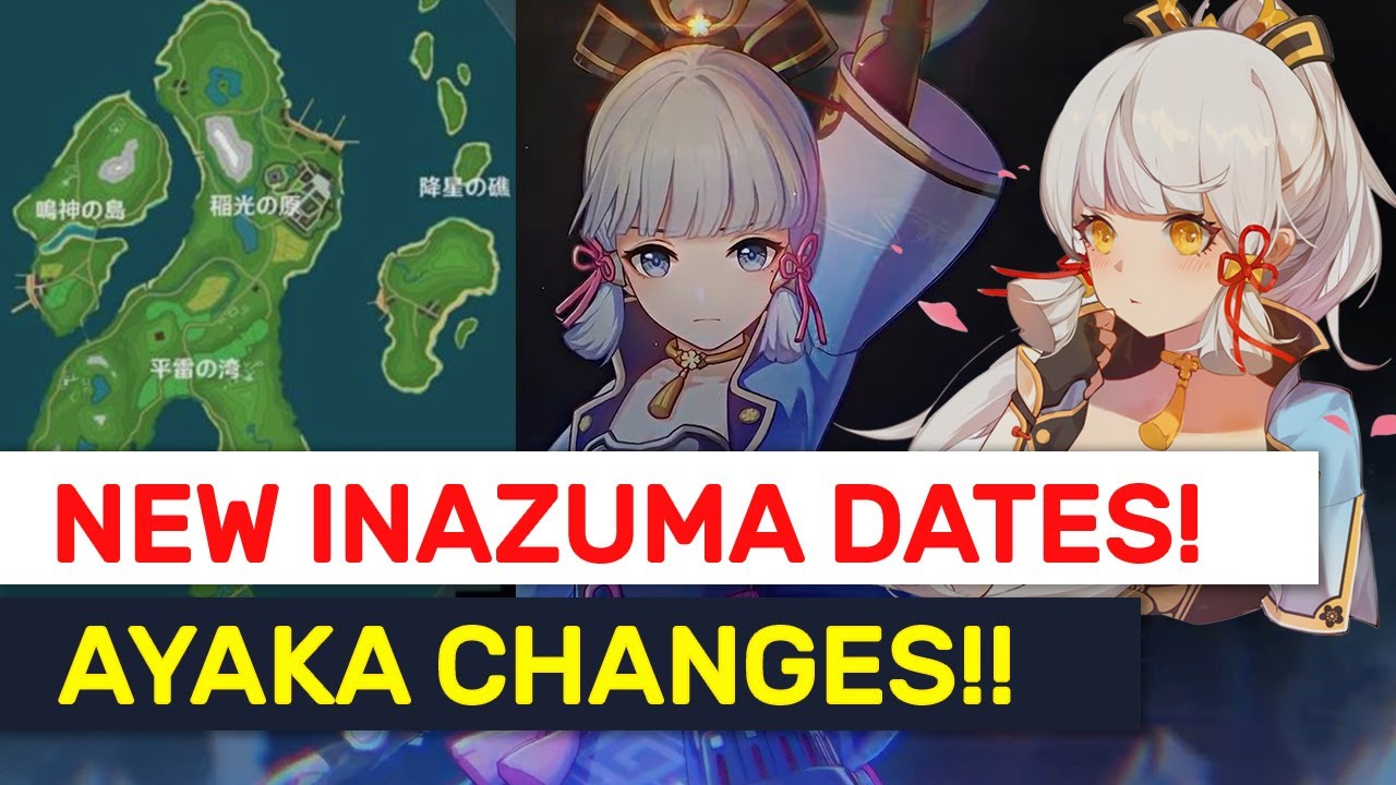 NEW 1.5-2.0 Inazuma Road Map & Dates! Ayaka Hero Model Changes ...