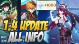 THOUSANDS OF PRIMOGEMS?! New 1.4 Update FULL INFO! Genshin Impact