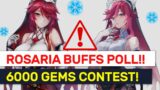 VOTE For 1.4 Rosaria Model BUFFS! New 6000 Gems Contest! | Genshin Impact
