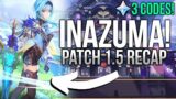 GENSHIN IMPACT teases Inazuma! Patch 1.5 Official Live Stream Recap + Free Primogem Codes!