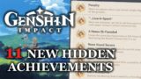 [Genshin Impact] 11 New Hidden Achievements added in 1.3