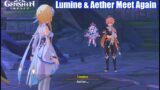Genshin Impact – Aether Meets Lumine Again After Losing Her (Reunion)
