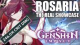 MAXED ROSARIA! Support or DPS? (Genshin Impact)