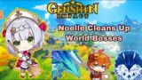 Noelle & Others Clean Up World Bosses – Genshin Impact