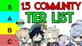 1.5 Community Tierlist With Free to Play Friendly Tier! | Rated by Vote | Genshin Impact