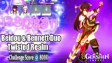 Genshin Impact – Beidou & Bennett Duo Twisted Realm 8000 Score – Old Abyss Battle