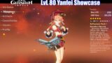 Genshin Impact – LvL 80 Yanfei Damage & Skills Showcase (Test Domain)