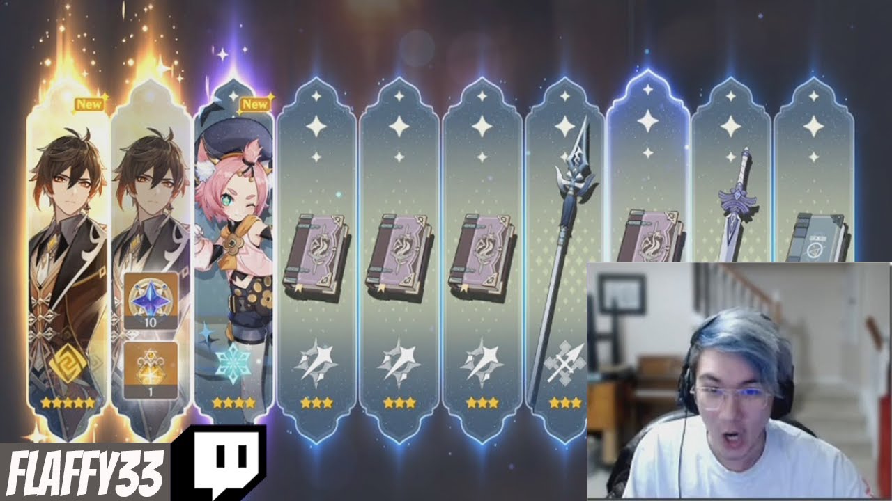 Genshin Impact Streamers Roll On The Zhongli Banner 4 Genshin Impact videos