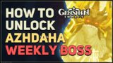 How to Unlock Azhdaha Weekly Boss Genshin Impact (Earthshaking Dragon)