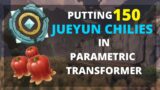 Putting 150 Jueyun Chilies in Parametric Transformer | Genshin Impact