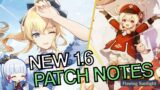 1.6 = FILLER PATCH CONFIRMED ? | Genshin Impact Patch Notes
