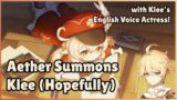 Aether's Voice Actor Pulls for Klee (Featuring Klee's English VA) | Genshin Impact