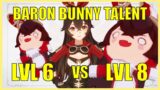 Amber Baron Bunny Talent lvl 6 vs lvl 8 test (Genshin Impact)