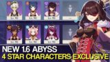 CLEARING FLOOR 12 NEW ABYSS WITH 4 STAR CHARACTER ONLY | Genshin Impact 1.6