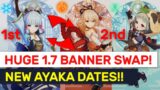 NEW 1.7 Banner Order/Dates Revealed! HUGE 1.7 Abyss CHANGES!  | Genshin Impact
