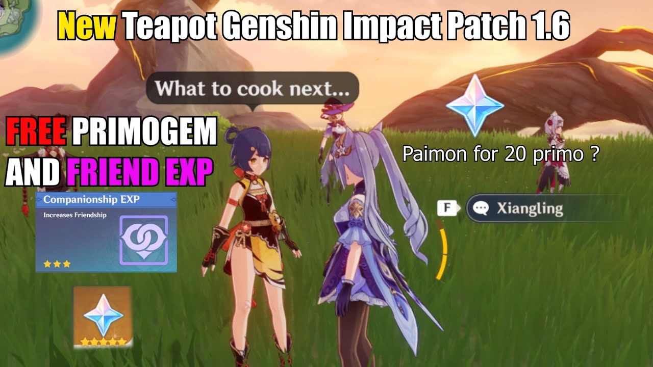 New Teapot Genshin Impact 1.6 Companion Gives You Primogems ! Genshin