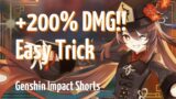This Hutao trick lets you do 200% MORE DAMAGE | Genshin Impact #shorts