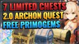 2.0 Archon Quest 7 LIMITED CHESTS! (DON'T MISS PRIMOGEMS!) Genshin Impact Inazuma Chapter 2 Act 1