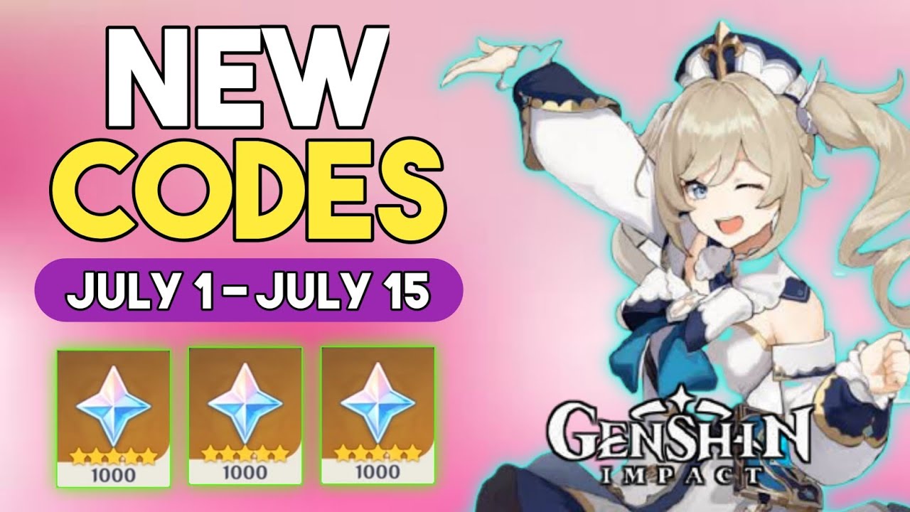 Genshin Impact Redeem Codes 2024 July Aileen Maitilde