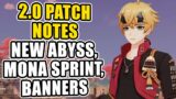 ALL 2.0 PATCH NOTES.. LOTS OF CHANGES | Genshin Impact