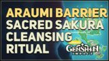 Araumi Barrier Sacred Sakura Cleansing Ritual Puzzle Genshin Impact