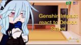 Genshin Impact react to Demon Slayer // Manga Spoilers