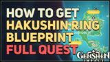 How to get Hakushin Ring Blueprint Genshin Impact (Full Quest)