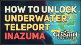 How to unlock Inazuma Underwater Teleport Waypoint Genshin Impact