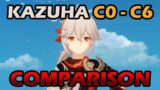 KAZUHA C0 – C6 COMPARISON | HOW GOOD ARE HIS CONSTELLATIONS [GENSHIN IMPACT]