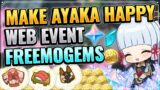 NEW AYAKA WEB EVENT! (FREE 40 PRIMOGEMS!) Genshin Impact Inazuma Patch 2.0 The Heron's Invitation