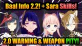 NEW SARA & GOROU Skills!+ BAAL 2.2 Date!+ 2.0 Warning & PITY System | Genshin Impact