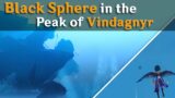The Black Sphere of Peak of Vindagnyr in Genshin Impact